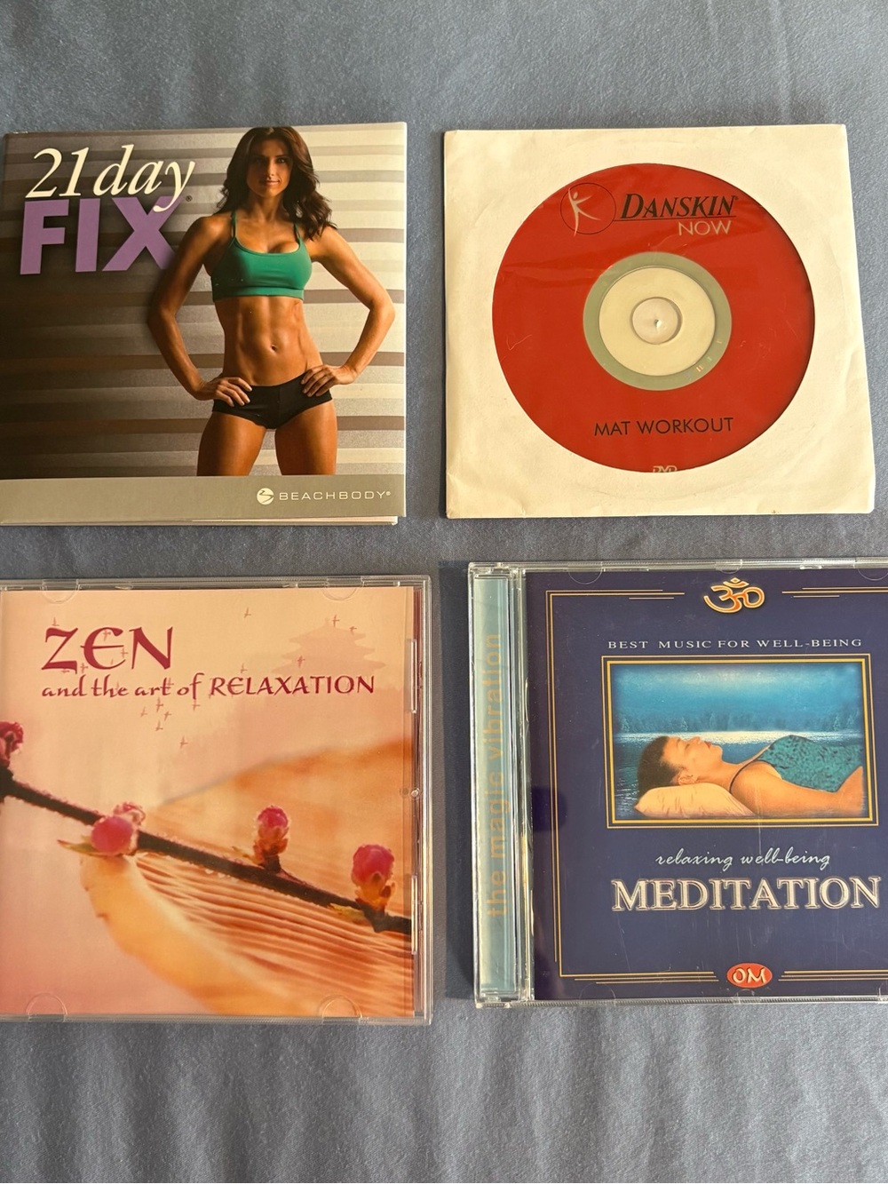 Workout Discs and relaxation cds